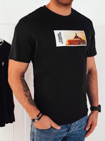 Jedinečné tričko s potlačou čierne