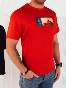 Jedinečné tričko s potlačou červené