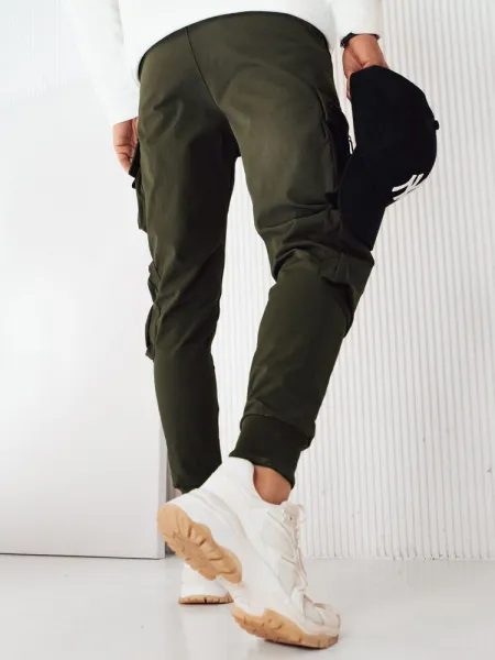 Trendy jogger kapsáčové nohavice pre pánov zelené