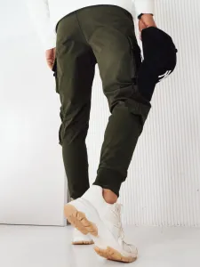 Trendy jogger kapsáčové nohavice pre pánov zelené