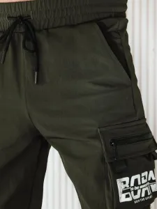 Trendy jogger kapsáčové nohavice pre pánov zelené