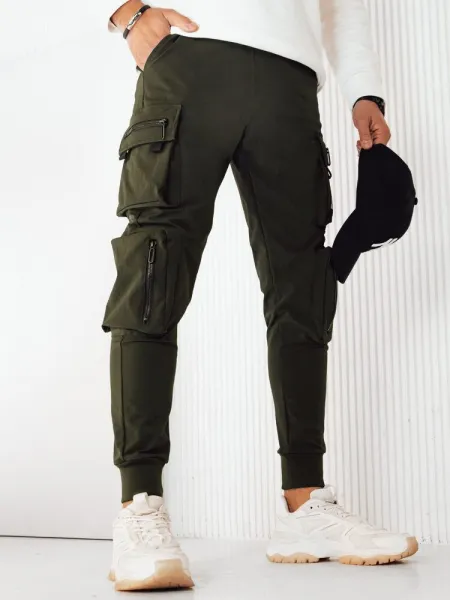 Trendy jogger kapsáčové nohavice pre pánov zelené
