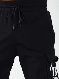 Trendy jogger kapsáčové nohavice pre pánov čierne