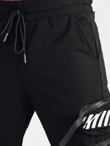 Trendy jogger kapsáčové nohavice pre pánov čierne
