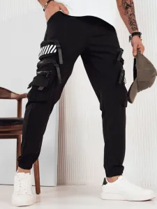 Trendy jogger kapsáčové nohavice pre pánov čierne