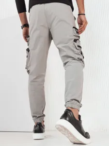 Trendy jogger kapsáčové nohavice pre pánov šedé