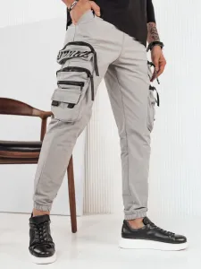 Trendy jogger kapsáčové nohavice pre pánov šedé