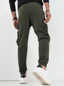 Trendy jogger kapsáčové nohavice pre pánov zelené