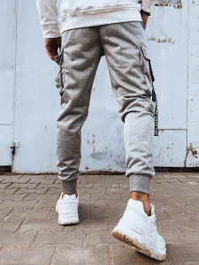 Trendy jogger kapsáčové nohavice pre pánov šedé