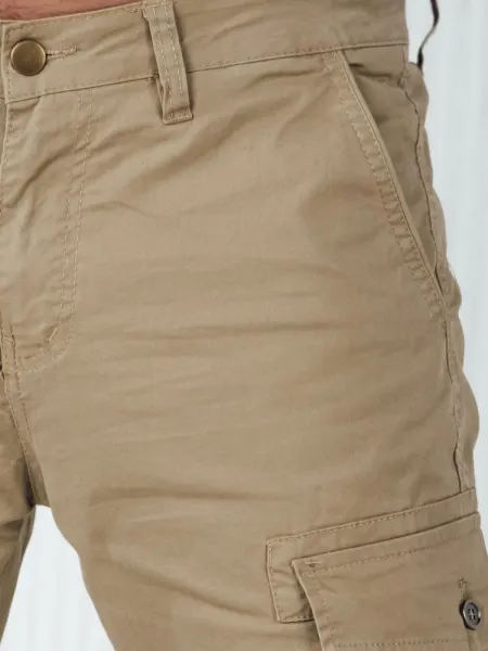 Trendy jogger kapsáčové nohavice pre pánov béžové