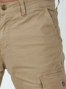 Trendy jogger kapsáčové nohavice pre pánov béžové