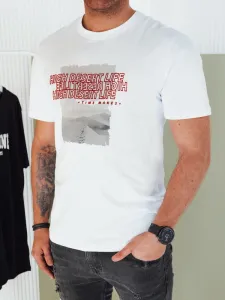 Trendy tričko s krátkym rukávom pre pánov biele