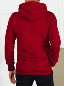 Mikina s kapucňou a s nápisom bordová