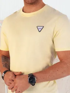 Zaujímavé pánske tričko svetlo žlté