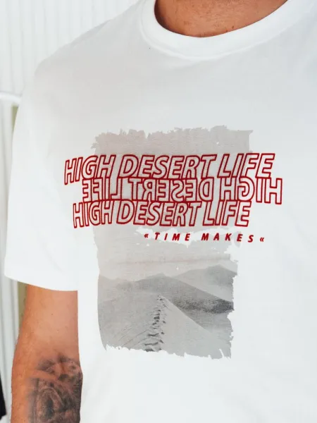 Trendy tričko s krátkym rukávom pre pánov biele