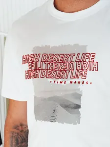 Trendy tričko s krátkym rukávom pre pánov biele