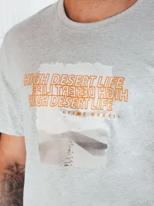 Trendy tričko s krátkym rukávom pre pánov šedé