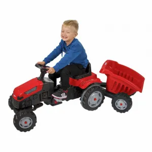 JAKS Šliapací traktor s prívesom červený GoTrac maxi