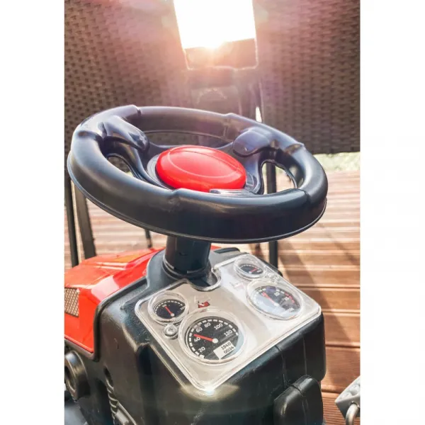 JAKS Šliapací traktor s prívesom červený GoTrac maxi