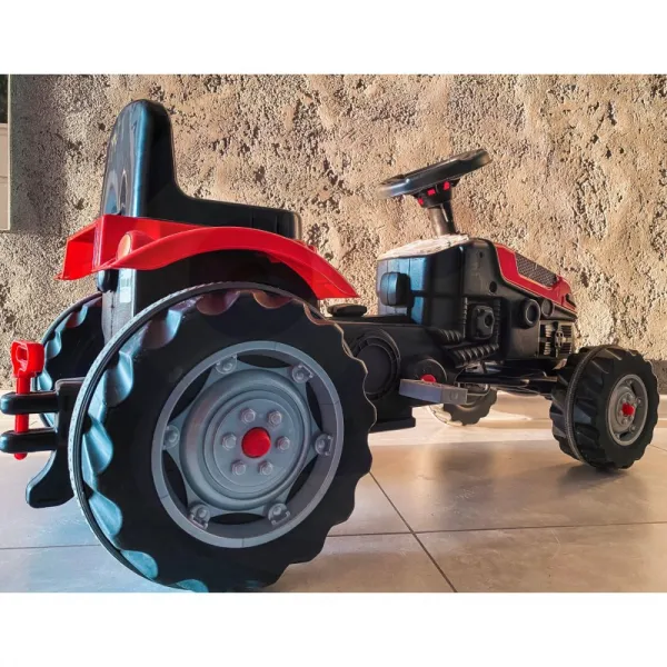 JAKS Šliapací traktor s prívesom červený GoTrac maxi