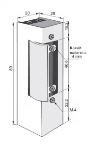 Elektrický zámok 12-24V AC/DC