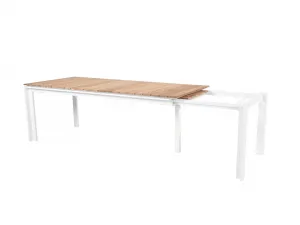 Optimum Teak rozťahovací jedálenský stôl biely 220-340 cm