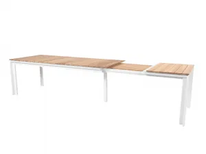 Optimum Teak rozťahovací jedálenský stôl biely 220-340 cm
