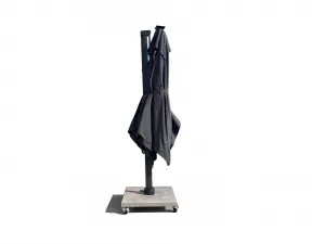 Roma-Deluxe slnečník sivý 300x400 cm