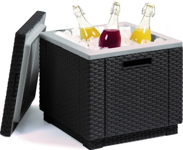 KETER Záhradná taburetka s chladničkou FROST CUBE | hnedá