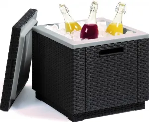 KETER Záhradná taburetka s chladničkou FROST CUBE | hnedá
