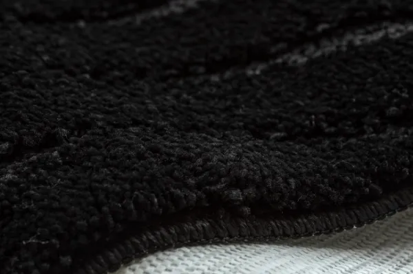 Sada kúpeľňových koberčekov SUPREME WAVES vlny, čierna