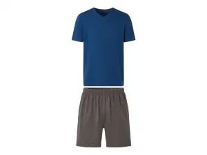 Livergy® Pánske krátke pyžamo (S (44/46), navy modrá/sivá)