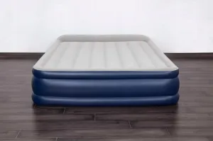 Nafukovacia posteľ 203x152x46 modro sivá | jaks