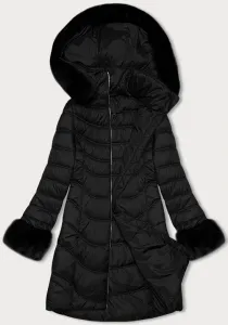 Preśivaná dámska zimná bunda MODA8092 čierna - XL