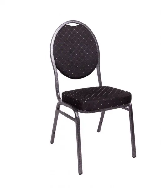 Chair HERMAN 1145 Kongresová stolička kovová - čierna