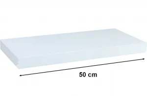STILISTA VOLATO 31046 Nástenná polica - lesklá biela 50 cm