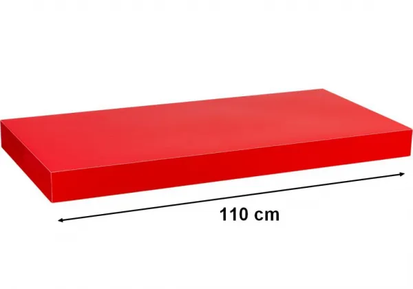 STILISTA VOLATO 31080 Nástenná polica - lesklá červená 110 cm