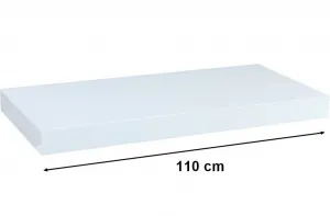 STILISTA VOLATO 31079 Nástenná polica - lesklá biela 110 cm