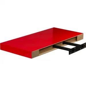 STILISTA VOLATO 31058 Nástenná polica - lesklá červená 70 cm