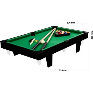 GamesPlanet® 40542 Mini pool biliard s príslušenstvom 92 x 52 x 19 cm, hnedá