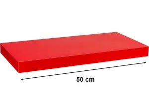 STILISTA VOLATO 31047 Nástenná polica - lesklá červená 50 cm