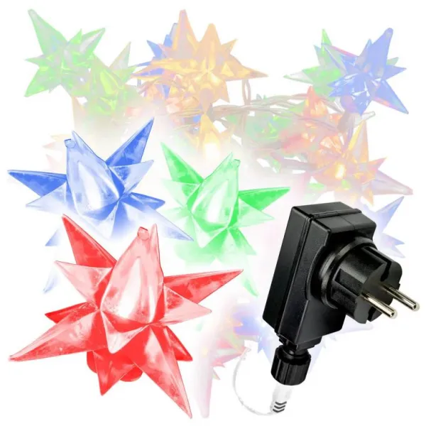 Nexos 33456 Vianočné LED osvetlenie - hviezdy - 40 LED, farebné