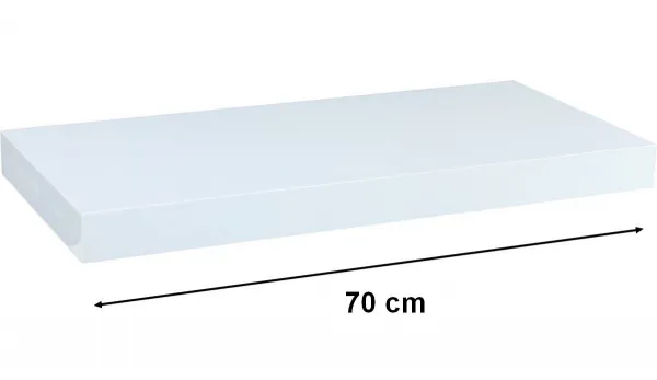 STILISTA VOLATO 31052 Nástenná polica - matná biela 70 cm