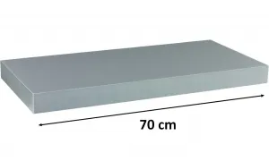 STILISTA VOLATO 31059 Nástenná polica - strieborná 70 cm