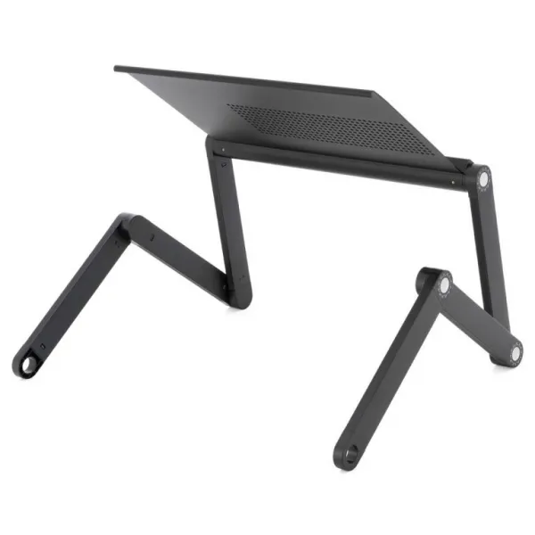 Divero 71784 Stolík na laptop nastaviteľný s vetracími štrbinami - čierny