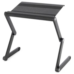 Divero 71784 Stolík na laptop nastaviteľný s vetracími štrbinami - čierny