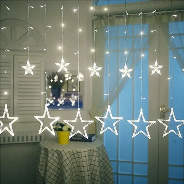 VOLTRONIC 59575 Vianočná dekorácia - svietiace hviezdy - 150 LED studená biela