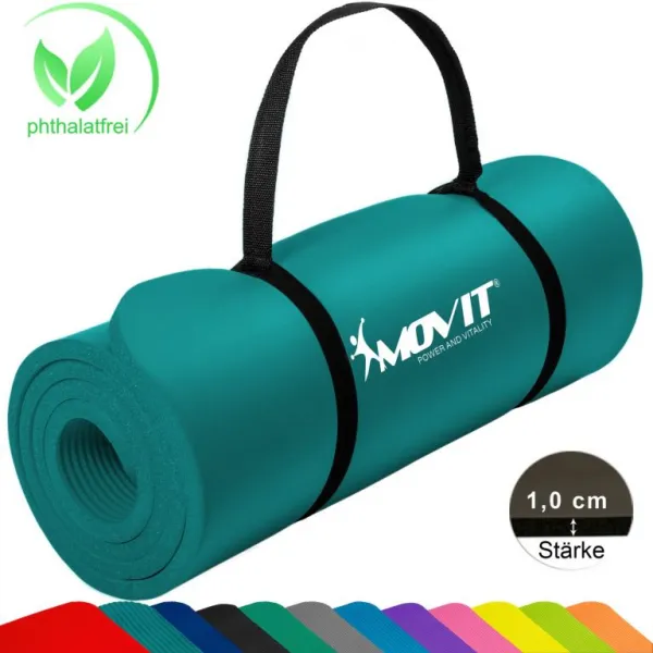 Movit Gymnastická podložka 183 x 60 x 1 cm - petrolejová