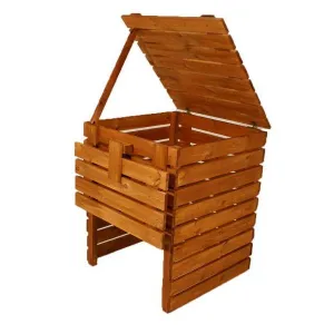 Drevený kompostér s objemom 600 l, z masívneho dreva
