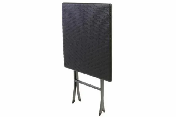 Garthen 37109 Skladací záhradný stôl ratanového vzhľadu 75 x 61 x 61 cm